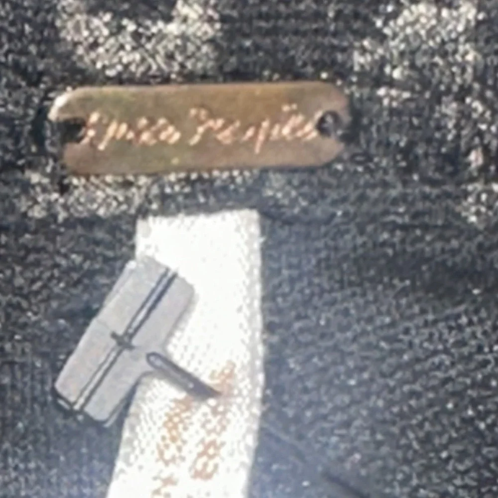 Free People Stretch Ponte Leopard Leggings Antique Lace Black Womens Small NWOT - Picture 3 of 11